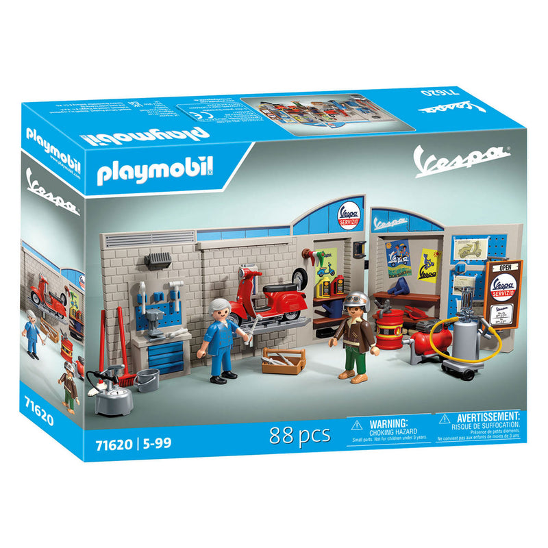Chargez l'image dans la visionneuse de la galerie, Playmobil 60s vespa garage - 71621
