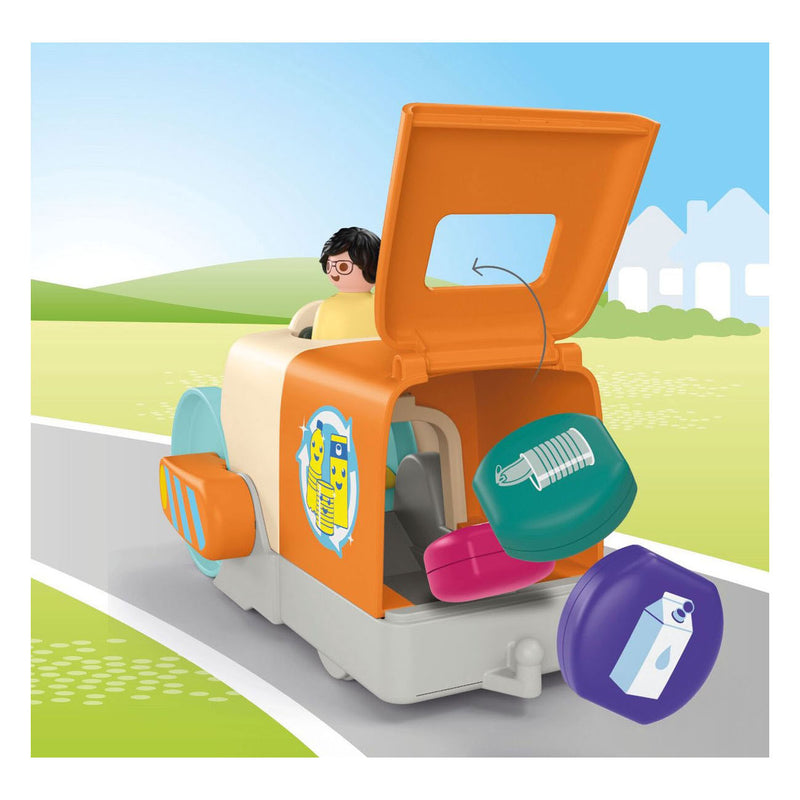 Chargez l'image dans la visionneuse de la galerie, Playmobil junior duw- en grijpvuilniswagen - 71774
