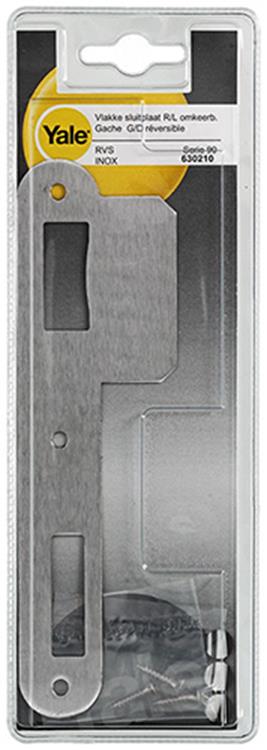 Afbeelding laden in galerijviewer, Yale 1019071 - 1 vlakke sluitplaat inox ser90 r l | 3 stuks
