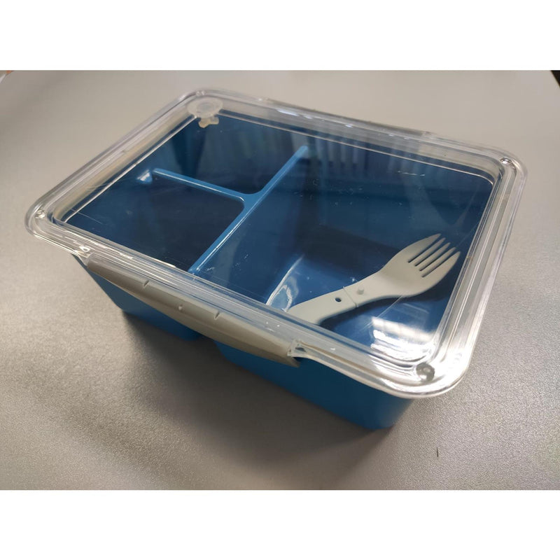 Afbeelding laden in galerijviewer, Lunchbox kunststof met vork 20x15x7cm