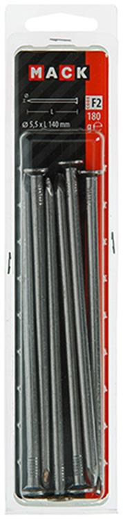 Afbeelding laden in galerijviewer, Mack 1017128 - nagel platte kop 180 gr 5,5 x 140 mm | 10 stuks