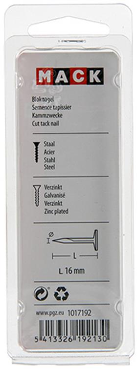 Afbeelding laden in galerijviewer, Mack 1017192 - bloknagel staal verzinkt 50 gr16 mm | 10 stuks