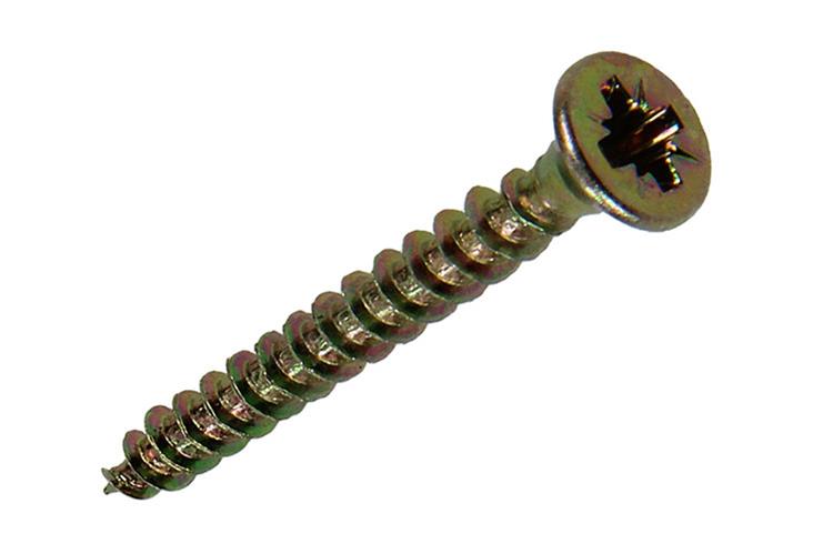 Afbeelding laden in galerijviewer, Mack 1017225 - spaanplaatschroef vz kop geelverz.26 st 3,5 x 30 mm | 10 stuks