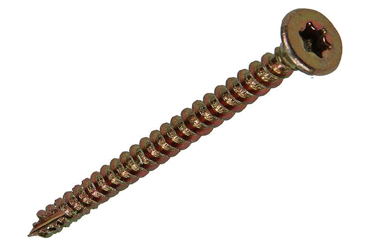 Afbeelding laden in galerijviewer, Mack 1017299 - spaanplschr.vzkop-zelfb. geelverz. 15 st 4,0 x 50 mm | 10 stuks