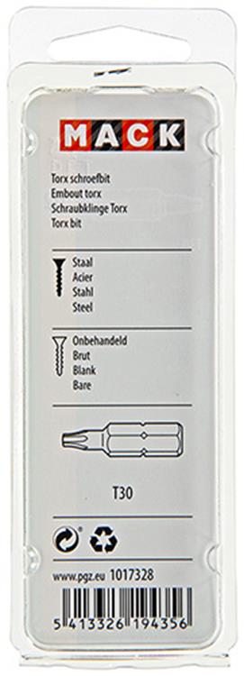 Afbeelding laden in galerijviewer, Mack 1017328 - torx schroefbit staal onbehandeld 2 st t 30 | 10 stuks