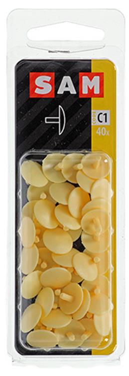 Afbeelding laden in galerijviewer, Mack 1017336 - afdekkapje kunststof beige 40 st | 10 stuks