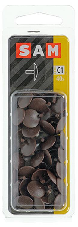 Afbeelding laden in galerijviewer, Mack 1017337 - afdekkapje kunststof bruin 40 st | 10 stuks