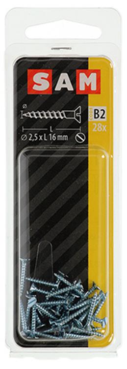 Afbeelding laden in galerijviewer, Mack 1017346 - houtschroef verzonken kop verz28 st 2,5 x 16 mm | 10 stuks