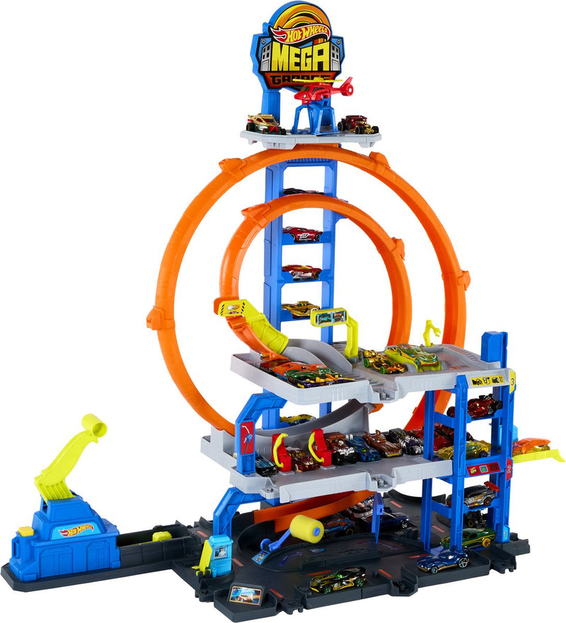 Afbeelding laden in galerijviewer, Hot wheels mega loop garage - racebaan