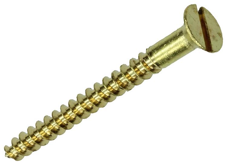 Afbeelding laden in galerijviewer, Mack 1019655 - houtschroef verzonken kop messing 6 st 4,5 x 40 mm | 10 stuks