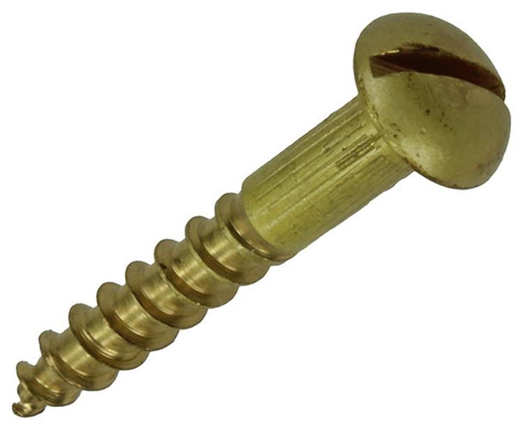 Afbeelding laden in galerijviewer, Mack 1019664 - houtschroef bolkop messing 8 st 4,0 x 25 mm | 10 stuks