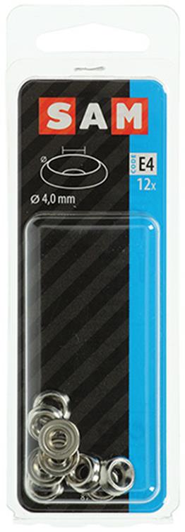 Afbeelding laden in galerijviewer, Mack 1017387 - kuipring vr houtschroef mess. vern. 12st 4,0 mm | 10 stuks