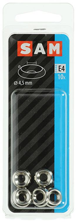 Afbeelding laden in galerijviewer, Mack 1017388 - kuipring vr houtschroef mess. vern. 10st 4,5 mm | 10 stuks
