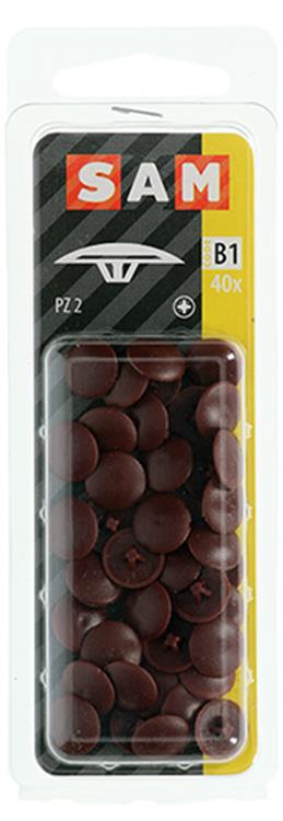 Afbeelding laden in galerijviewer, Mack 1017396 - afdekkapje vr pz schr.kunst. bruin 40 st pz 2 | 10 stuks