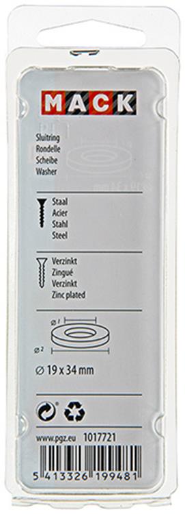 Chargez l'image dans la visionneuse de la galerie, Mack 1017721 - sluitring staal verzinkt 5 st 19 x 34 mm | 10 stuks