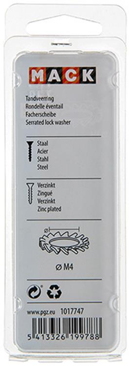 Afbeelding laden in galerijviewer, Mack 1017747 - tandveerring staal verzinkt 35 st m4 | 10 stuks