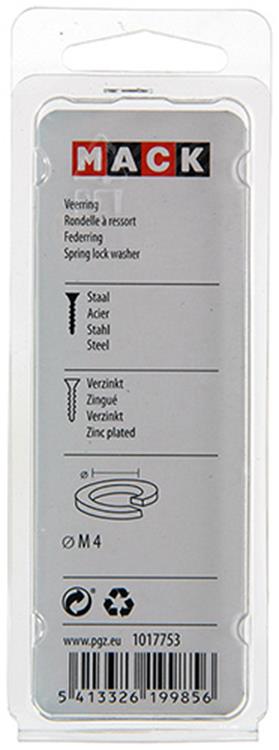 Afbeelding laden in galerijviewer, Mack 1017753 - veerring staal verz. 60st m4 | 10 stuks