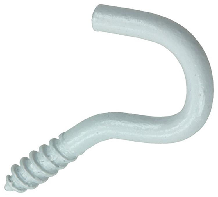 Afbeelding laden in galerijviewer, Mack 1017805 - schroefhaak staal wit 10st 2,5 x 12 mm | 10 stuks
