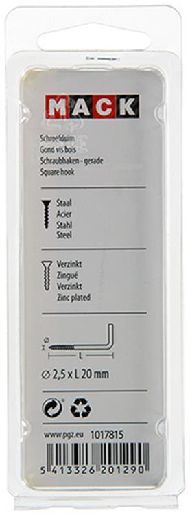 Afbeelding laden in galerijviewer, Mack 1017815 - schroefduim staal verzinkt 20 st 2,5 x 20 mm | 10 stuks