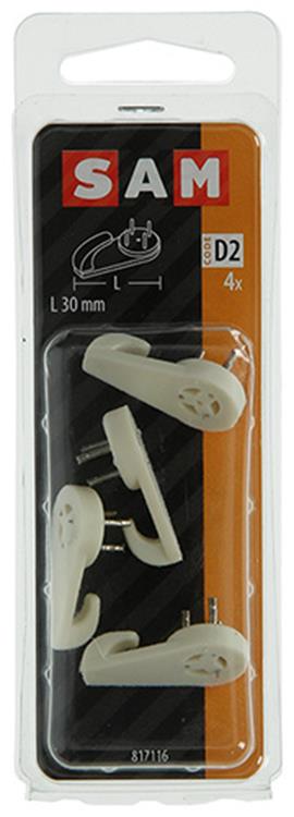 Afbeelding laden in galerijviewer, Mack 1017844 - betonhaak kunststof 4st 30mm | 10 stuks
