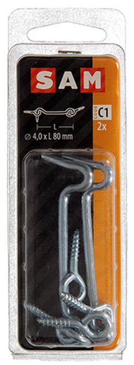 Afbeelding laden in galerijviewer, Mack 1017849 - windhaak staal verzinkt 2 st 4,0 x 80 mm | 5 stuks