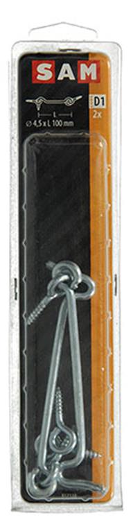 Afbeelding laden in galerijviewer, Mack 1017850 - windhaak staal verzinkt 2 st 4,5 x 100 mm | 5 stuks