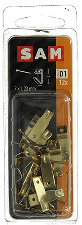 Afbeelding laden in galerijviewer, Mack 1017853 - kaderhaak staal vermessingd 12 st 7 x 23 mm | 10 stuks