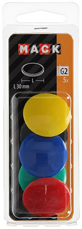 Afbeelding laden in galerijviewer, Mack 1017873 - bordmagneet kunststof assortiment 5 st 30 mm | 10 stuks