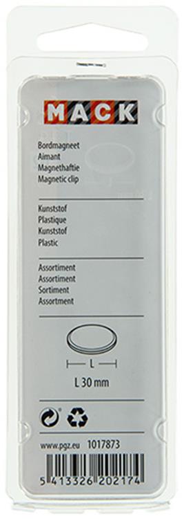 Afbeelding laden in galerijviewer, Mack 1017873 - bordmagneet kunststof assortiment 5 st 30 mm | 10 stuks