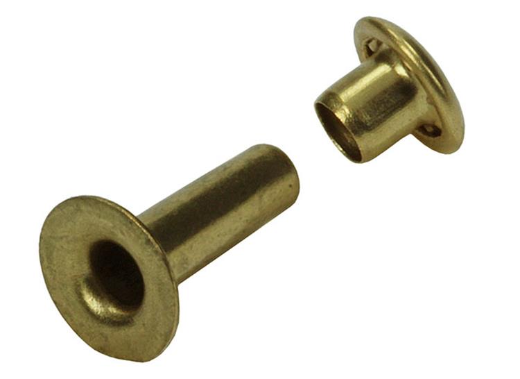 Afbeelding laden in galerijviewer, Mack 1019716 - klinknagel messing 9 st 4,0 x 11mm | 10 stuks