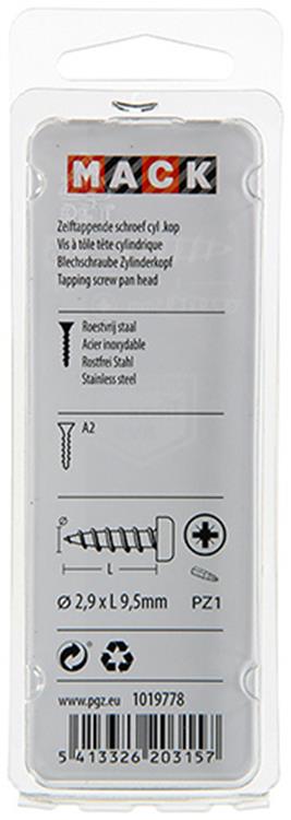 Laden Sie das Bild in Galerie -Viewer, Mack 1019778 - zelftappende schroef cyl.kop a2 20 st 2,9 x 9,5 mm | 10 stuks