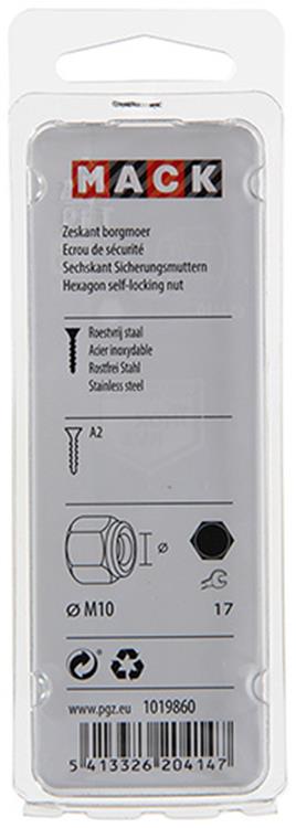 Laden Sie das Bild in Galerie -Viewer, Mack 1019860 - zeskant borgmoer inox a2 4 st m 10 | 10 stuks
