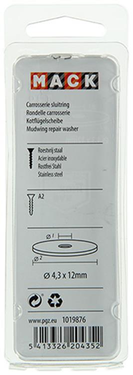 Afbeelding laden in galerijviewer, Mack 1019876 - carrosserie sluitring inox a2 12 st 4,3x12 | 10 stuks