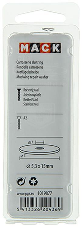 Afbeelding laden in galerijviewer, Mack 1019877 - carrosserie sluitring inox a2 10 st 5,3x15 | 10 stuks