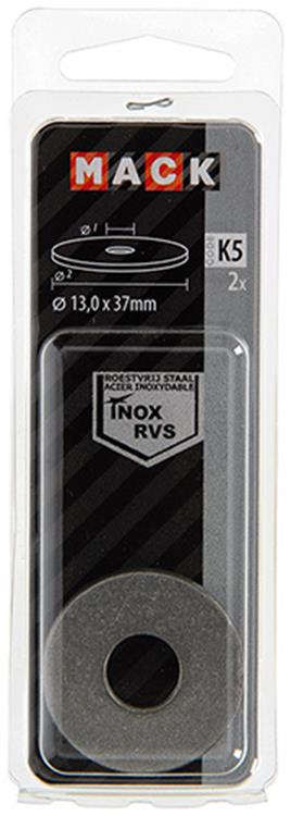 Afbeelding laden in galerijviewer, Mack 1019881 - carrosserie sluitring inox a2 2 st 13,0x37 | 10 stuks