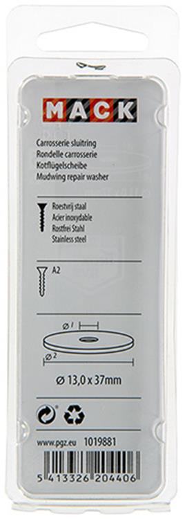 Afbeelding laden in galerijviewer, Mack 1019881 - carrosserie sluitring inox a2 2 st 13,0x37 | 10 stuks