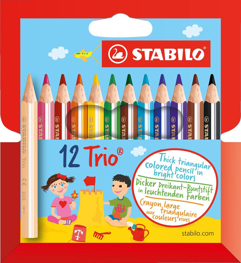 Afbeelding laden in galerijviewer, Stabilo trio thick short ergonomische kleurpotloden - 12dlg.