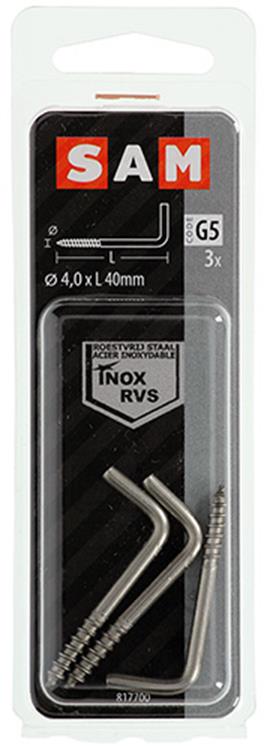 Afbeelding laden in galerijviewer, Mack 1019900 - schroefduim roestvrijstaal 3 st 4,0x40 mm | 10 stuks