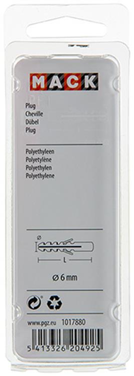Afbeelding laden in galerijviewer, Mack 1017880 - plug polyethyleen 25 st 6 mm | 5 stuks