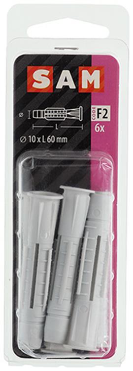 Afbeelding laden in galerijviewer, Mack 1017888 - universeelplug met kraag polyethyl. 6st 10 x 60 mm | 5 stuks