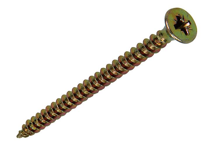 Afbeelding laden in galerijviewer, Mack 1017982 - spaanplaatschroef vz kop geelverz. 25st 4,5 x 60 mm | 5 stuks