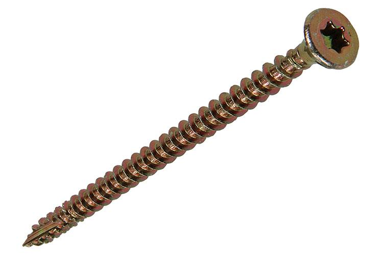 Afbeelding laden in galerijviewer, Mack 1018014 - spaanplschr.vzkop-zelfb. geelverz. 25 st 4,0 x 60 mm | 5 stuks