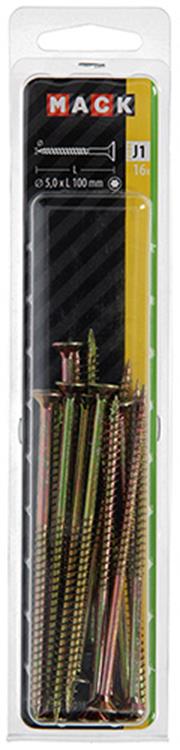 Chargez l'image dans la visionneuse de la galerie, Mack 1018027 - spaanplschr.vzkop-zelfb. geelverz. 16 st 5,0 x 100 mm | 5 stuks
