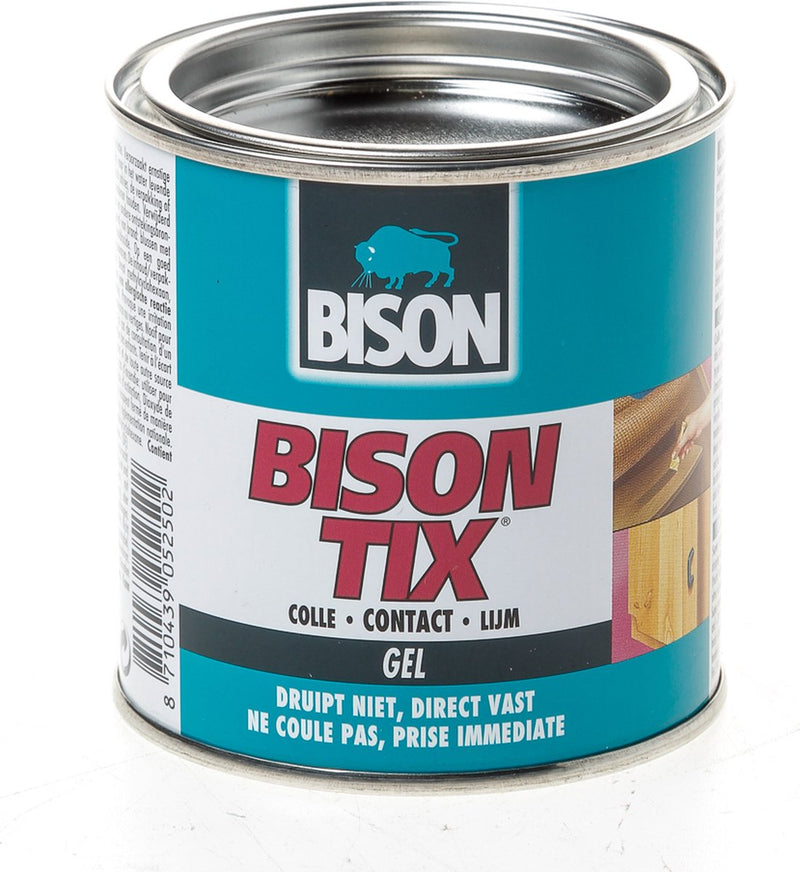 Afbeelding laden in galerijviewer, Bison tix® blik 250 ml, gelvormig, super sterk, universeel, contactlijm, waterdichte afwerking, eenvoudig in gebruik, geschikt voor ontelbare reparaties