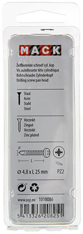 Afbeelding laden in galerijviewer, Mack 1018086 - zelfborende schroef cylkop verz 55st 4,8 x 25 mm | 5 stuks