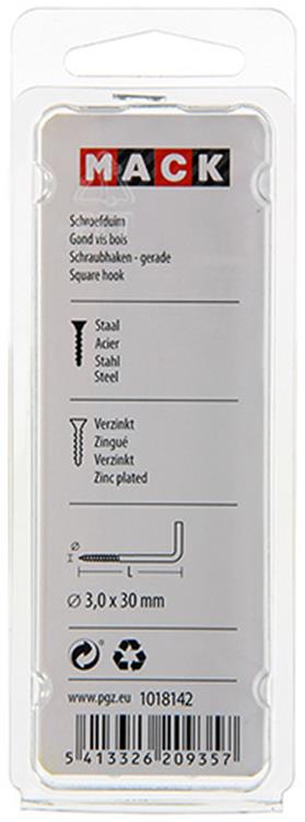 Afbeelding laden in galerijviewer, Mack 1018142 - schroefduim staal verzinkt 50 st 3,0 x 30 mm | 5 stuks