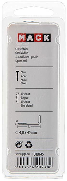 Afbeelding laden in galerijviewer, Mack 1018145 - schroefduim staal verzinkt 26 st 4,0 x 45 mm | 5 stuks