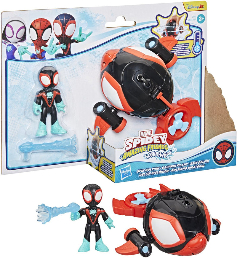Afbeelding laden in galerijviewer, Spidey and his amazing friends marvel water-webs spin dolphin - speelgoedonderzeeër