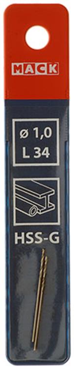 Afbeelding laden in galerijviewer, Mack 1018396 - metaalboor hss g din 338 ø 1,0 x 34 mm 2st | 5 stuks