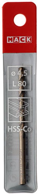 Afbeelding laden in galerijviewer, Mack 1018425 - metaalboor hss co5% din 338 ø 4,5 x 80 mm | 5 stuks